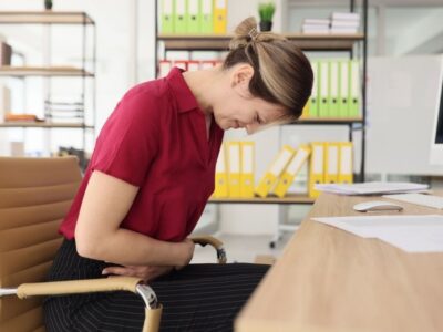 Managing IBS at the office, stomach pain