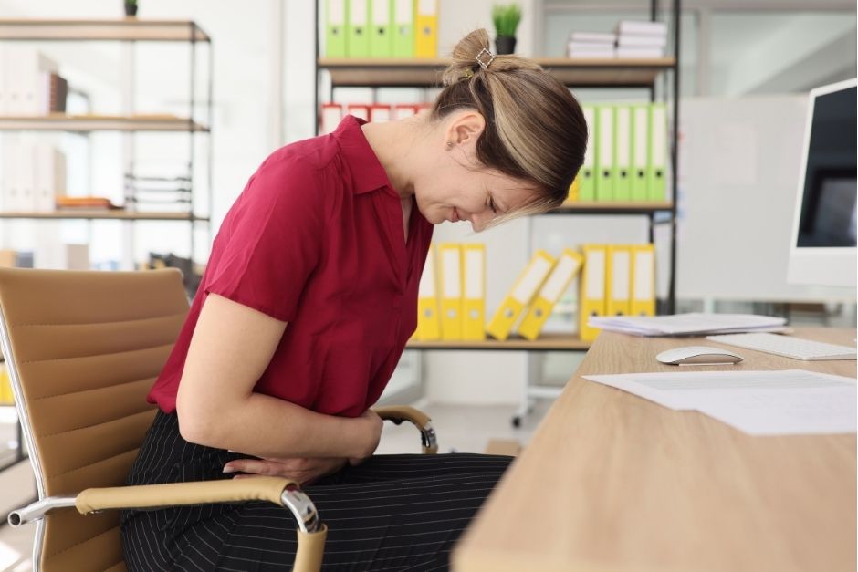 Managing IBS at the office, stomach pain