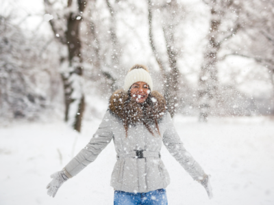 Woman in the snow