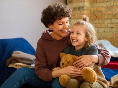 parent and child happy together