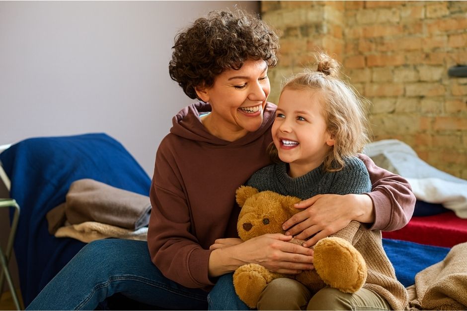 parent and child happy together