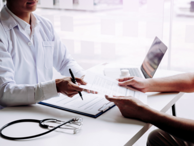 Doctor meeting with patient