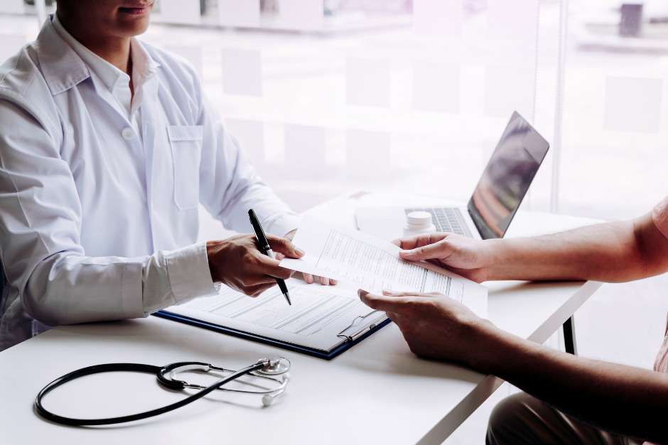 Doctor meeting with patient