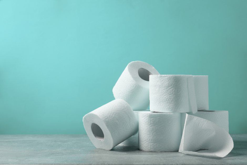 pile of toilet paper