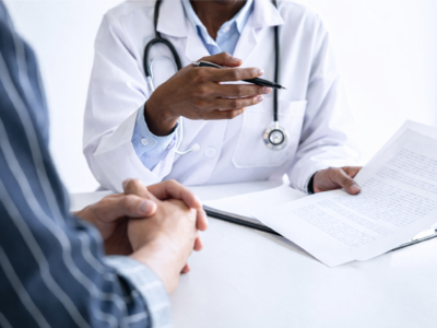 Doctor with patient