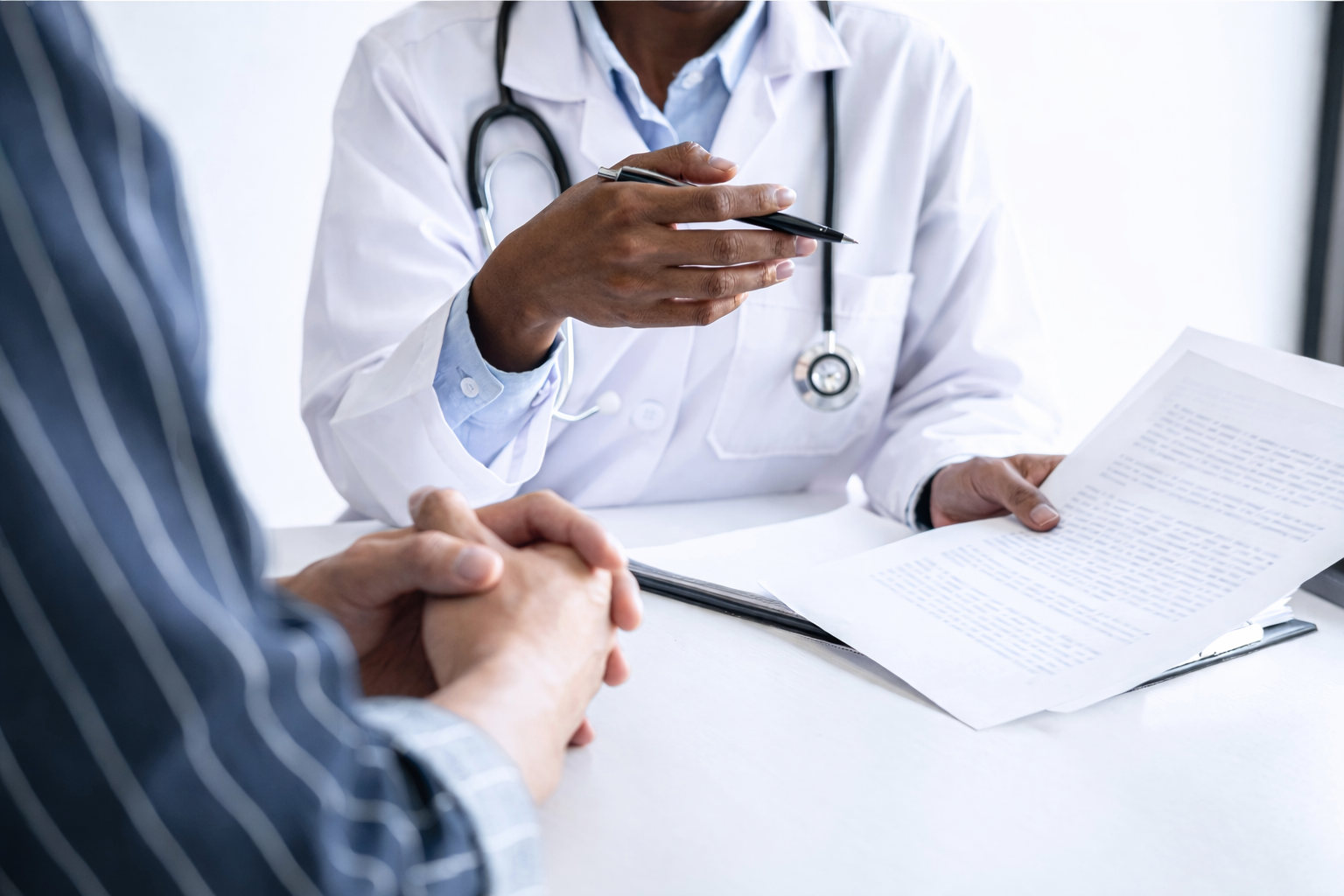 Doctor with patient