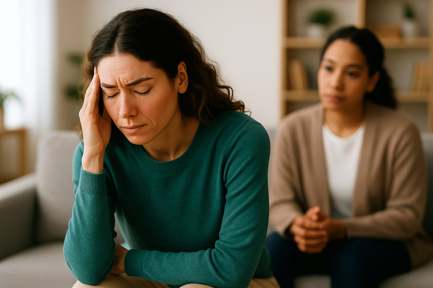 Two women with IBD flare symptoms