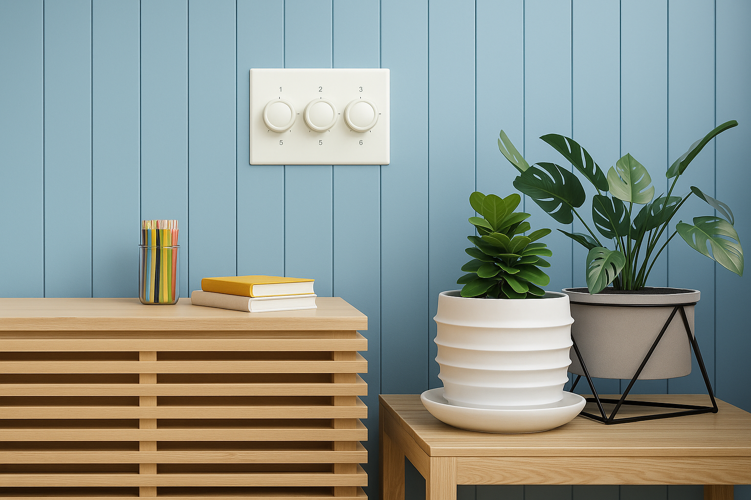 Room with light switches