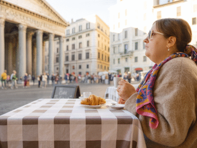 Woman at cafe